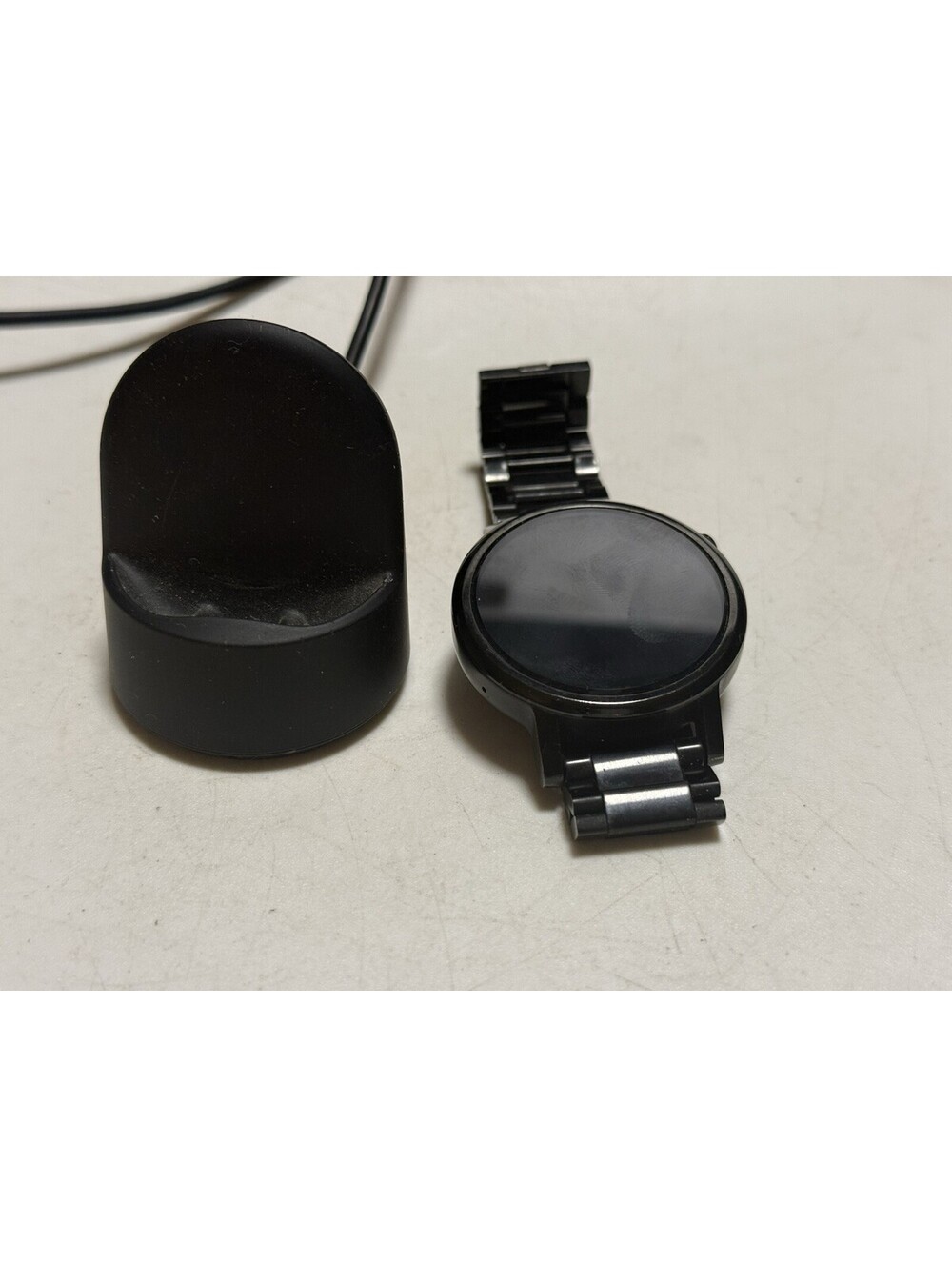 Motorola Moto 360 Smart Watch 46mm Black Metal Band Touchscreen ( Parts)